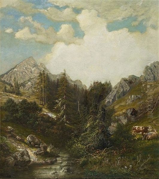 Mountain Landscape Oil Painting by Desire Thomassin