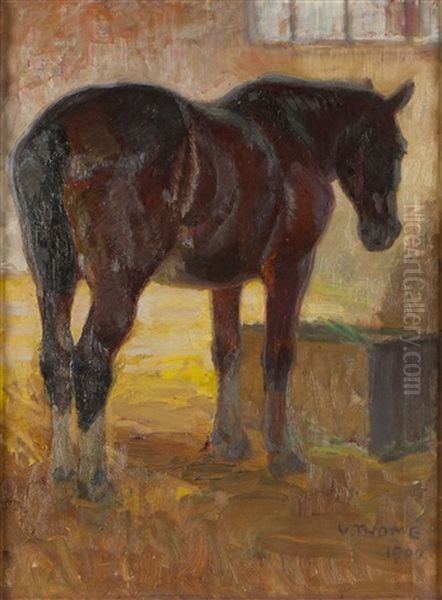 Horse Oil Painting by Verner Thome