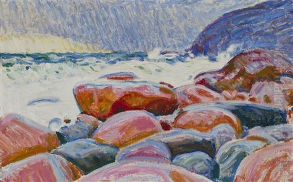 Rocks Oil Painting by Verner Thome