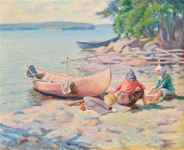 Scen From The Archipelago Oil Painting by Verner Thome