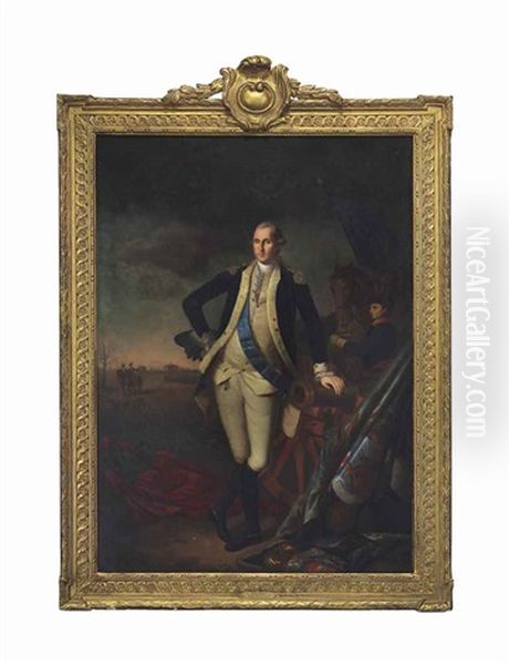 George Washington At Princeton (after Charles Willson Peale) Oil Painting by Pierre Augustin Thomire