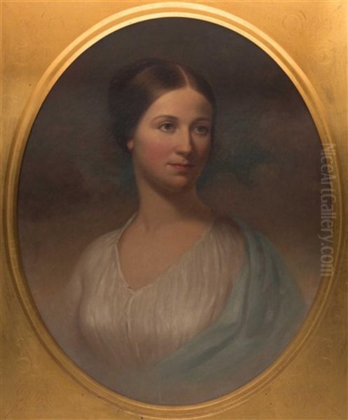 Portrait Of A Lady Oil Painting by Cephas Giovanni Thompson