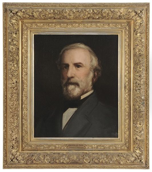 Portrait Of Robert E. Lee Oil Painting by Cephas Giovanni Thompson