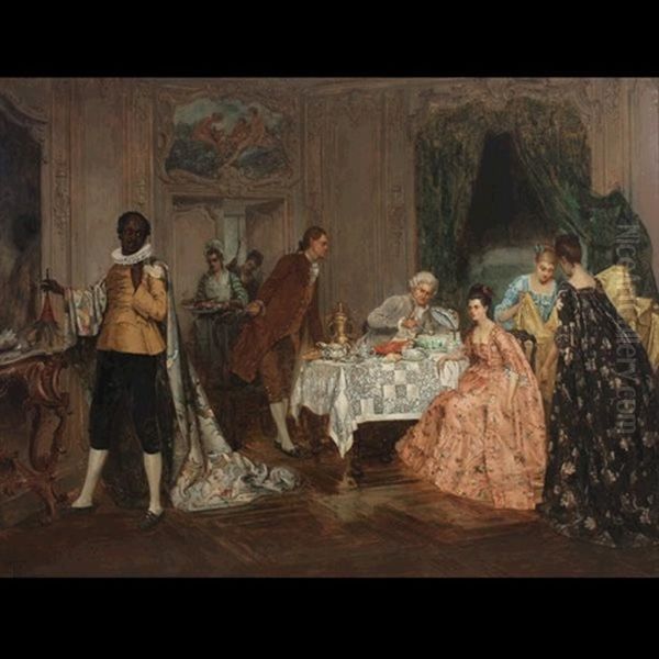 The Aristocratic Dinner Party Oil Painting by Harry Thompson