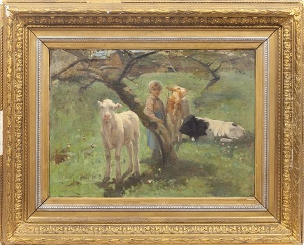 At Rest Oil Painting by Harry Ives Thompson