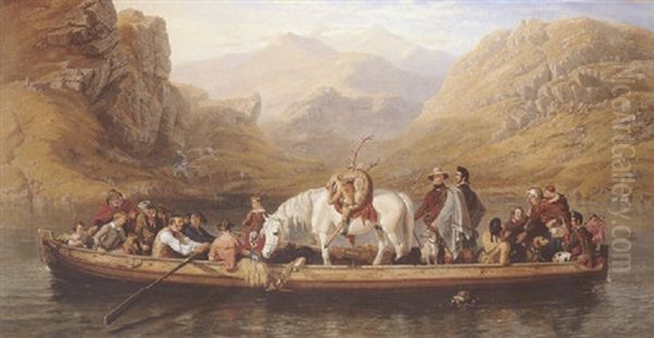 The Highland Ferry-boat Oil Painting by Jacob Thompson