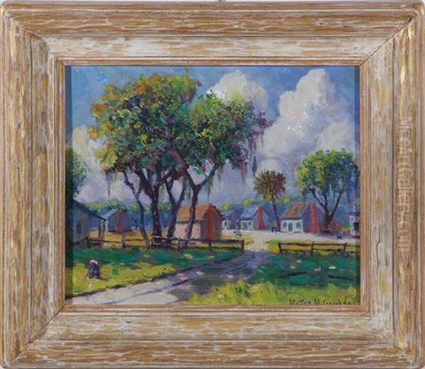 Plantation Street Oil Painting by Walter Whitcomb Thompson