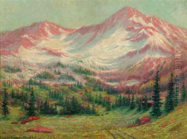 Sangre De Christo Range Near Salida, Colorado, 1922 Oil Painting by Walter Whitcomb Thompson