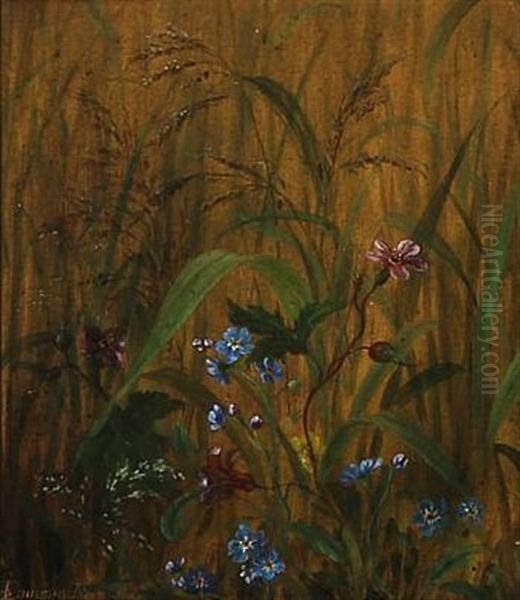 Meadow Flowers Oil Painting by Emma Augusta Thomsen