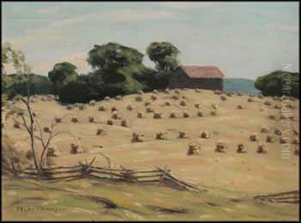 Farm Scene Oil Painting by George Thomson