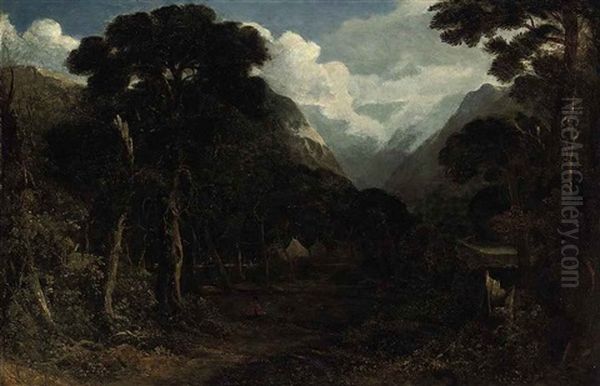 A View Of Glenfeshie, Invernesshire Oil Painting by John Thomson