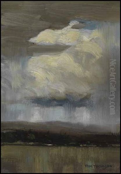 Landscape With Storm Clouds Oil Painting by Tom Thomson