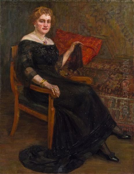 Portrat Einer Dame Oil Painting by Wilhelm Thoeny