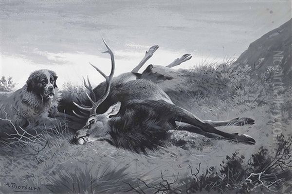 Cruachan And The Ten-pointer by Archibald Thorburn