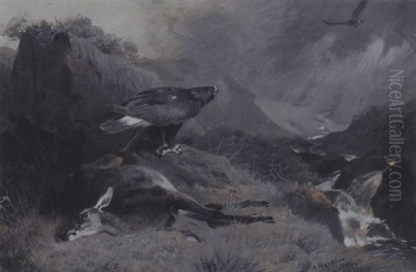 The Dead Hind Oil Painting by Archibald Thorburn