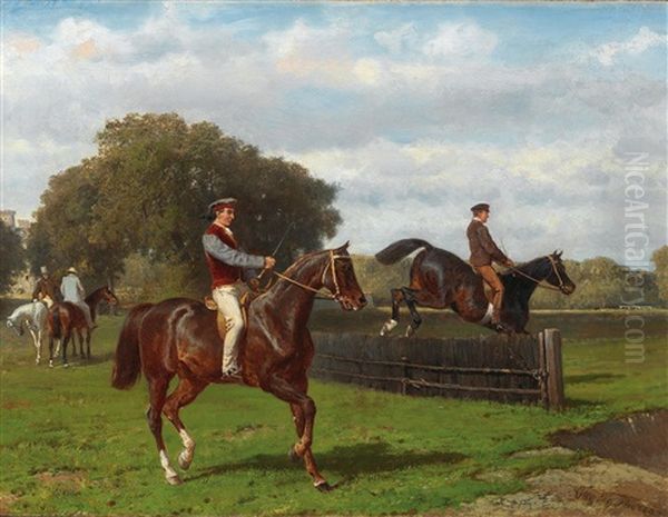 The Riding Exercise Oil Painting by Otto von Thoren