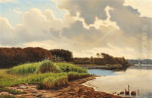 Fra Christiansminde Ved Svendborg Oil Painting by Anton Erik Christian Thorenfeld