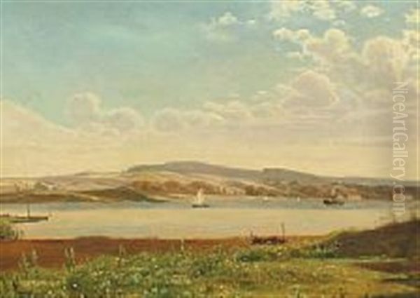 Coastal Landscape With View Over An Inlet by Anton Erik Christian Thorenfeld