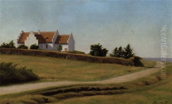 Flade Kirke, Frederikshavn Oil Painting by Benedikt Thorarinn Thorlakson