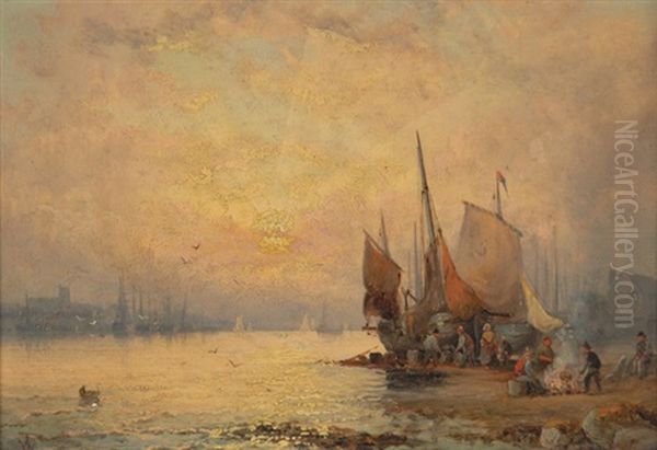 Sunrise Oil Painting by William Anslow Thornbury