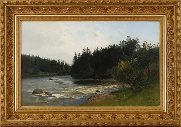 Insjolandskap Oil Painting by Alfred Thoerne