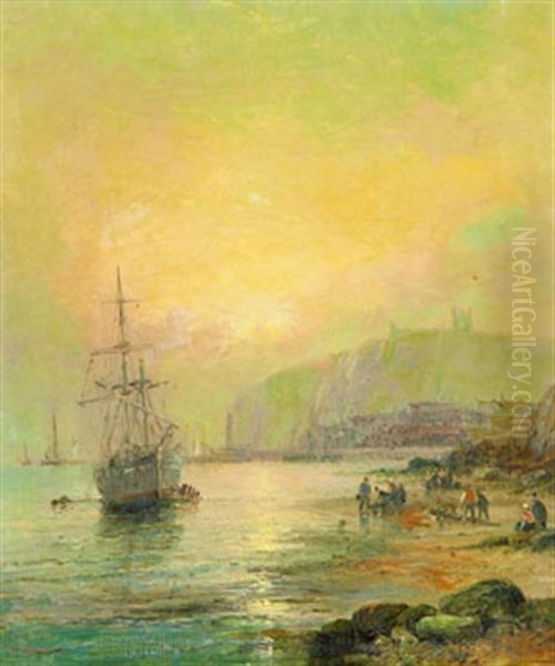 Low Tide, Whitby Oil Painting by Charles Thornely