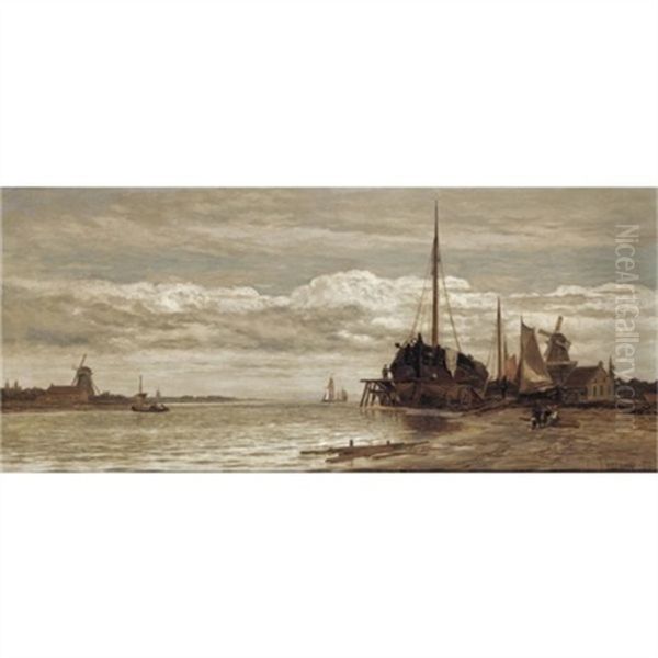 The Shipbuilders Oil Painting by Charles Thornely