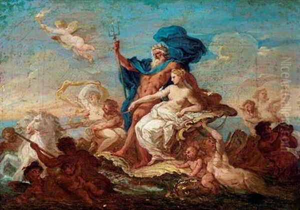 The Triumph Of Neptune And Amphitrite Oil Painting by Sir James Thornhill