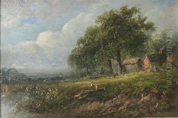 Old Country Home Oil Painting by Joseph Thors