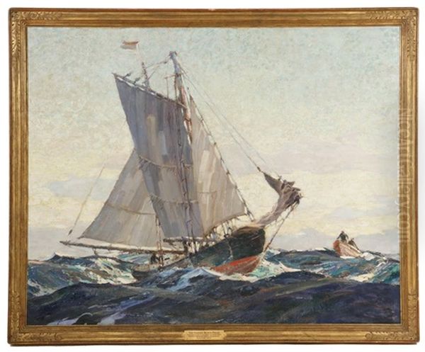 Grand Banks Fishermen Oil Painting by Lars Thorsen