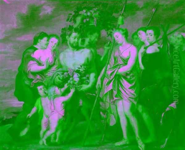 The Triumphant Return Of Diana And Bacchus Oil Painting by Theodor Van Thulden