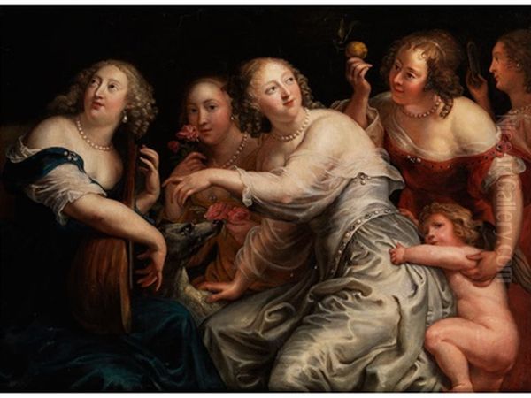 Allegorie Der Funf Sinne Oil Painting by Theodor Van Thulden