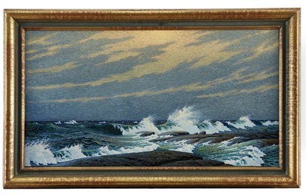 Stormande Hav Oil Painting by Olof Thunman