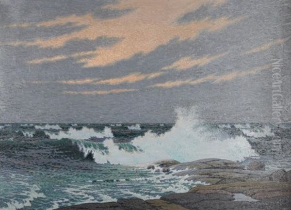 Branningar, Hallnas Oil Painting by Olof Thunman