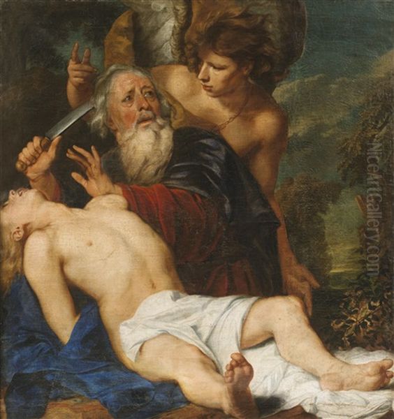 Sacrifice Of Isaac Oil Painting by Pieter Thys