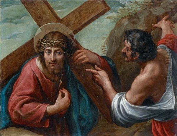 Christ Carrying The Cross Oil Painting by Alessandro Tiarini