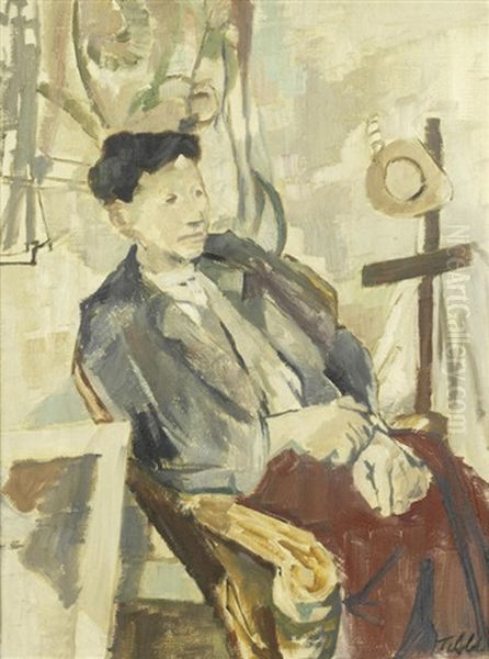 Portrait Of A Seated Man by Geoffrey Tibble