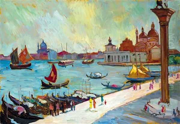 Venice Oil Painting by Erno Tibor