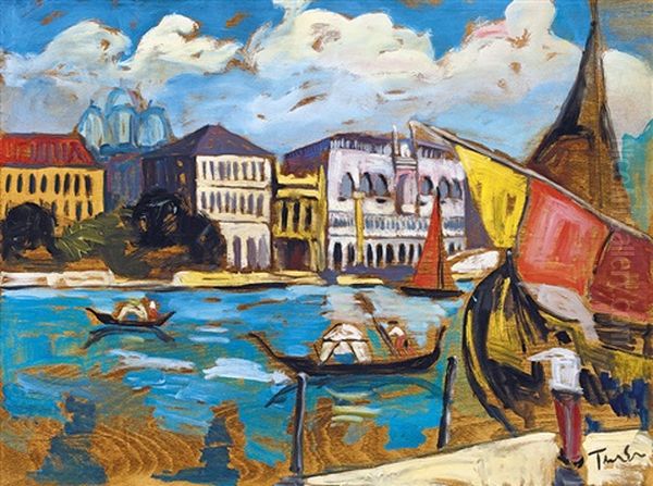 Venice Oil Painting by Erno Tibor