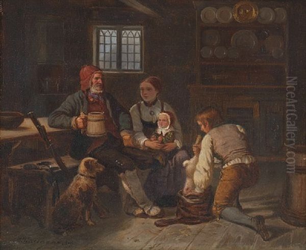 Gammel Jaeger Oil Painting by Adolph Tidemand