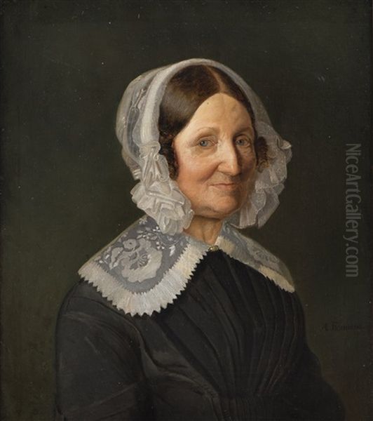 The Artist's Mother Oil Painting by Adolph Tidemand