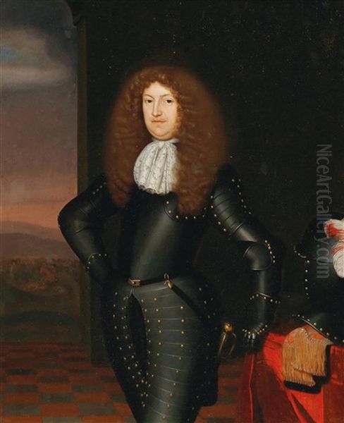 Portrait Of A Man In Armour Oil Painting by Johannes (Jan) Tielius