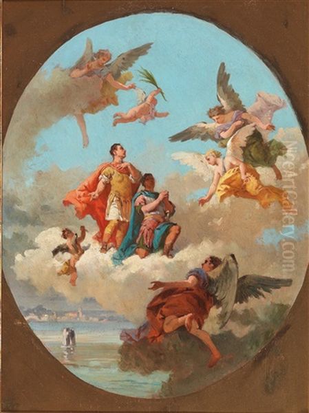 Plafondentwurf Oil Painting by Giovanni Battista Tiepolo