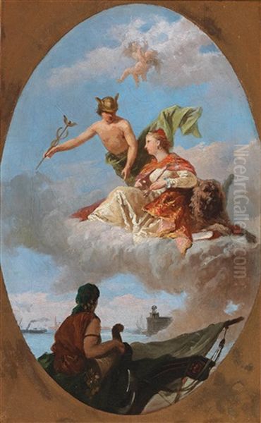 Plafondentwurf Oil Painting by Giovanni Battista Tiepolo