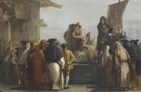 The Toothpuller Oil Painting by Giovanni Domenico Tiepolo