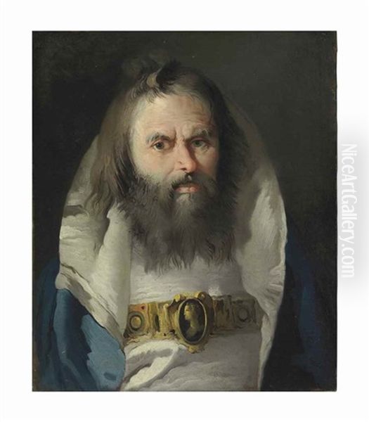 Portrait Of A Man Oil Painting by Lorenzo Baldissera Tiepolo