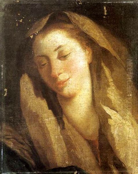 Vierge Au Voile Oil Painting by Lorenzo Baldissera Tiepolo