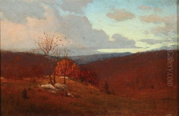 Expansive Fall Landscape by Louis Comfort Tiffany