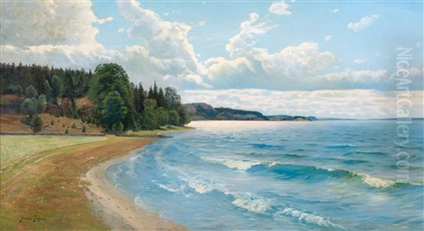 Summer View Oil Painting by Franz Tiger