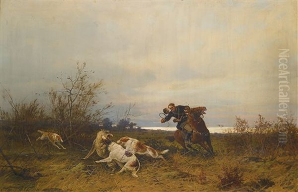 Hunting Scene by Efim A. Tikhmenev